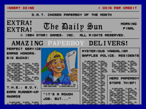 My plan is to not to be Paperboy, but the guy who writes in to the letters page of the newspaper that Paperboy delivers
