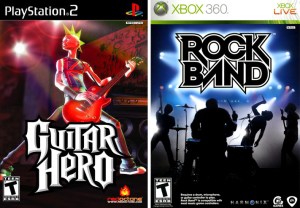 But which was best? YOU DECIDE. Actually, I'll decide: Rock Band was well better than the first Guitar Hero