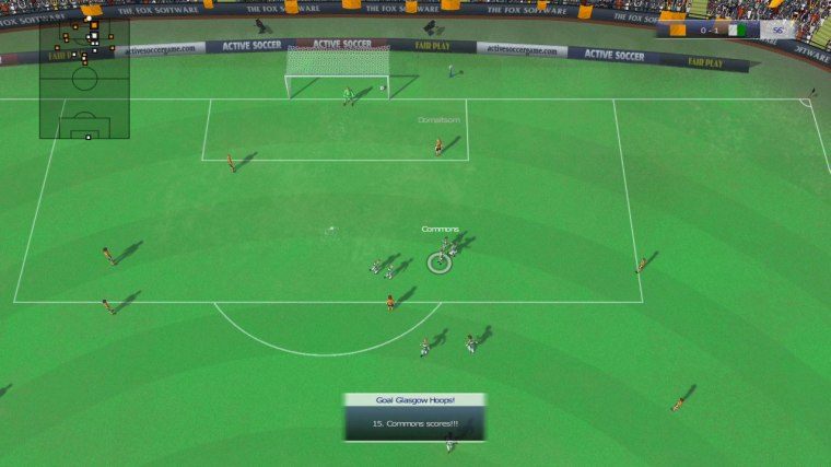 All the team and player names are fake but they can be edited manually. Oddly though, you can't make names longer or shorter so Kliz Connonz can only really become Kris Commons unless you want to call him, say, Mark Simpson