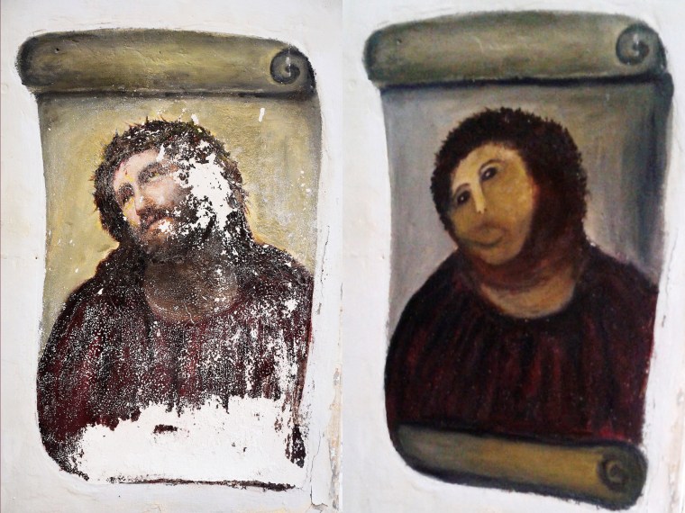 The botched Spanish fresco my video was based on