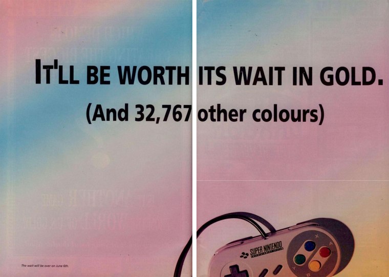 A UK magazine advert for the SNES, printed a couple of months before its release