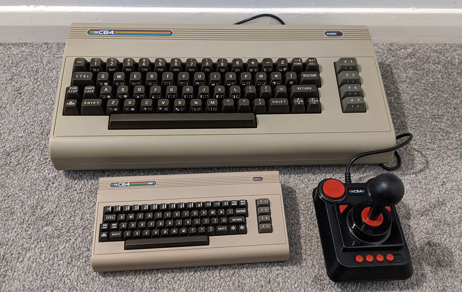 The C64 Mini - Miniature Commodore 64 Retro Gaming Console, 64 Built-in Games, HDMI Output, USB Joystick